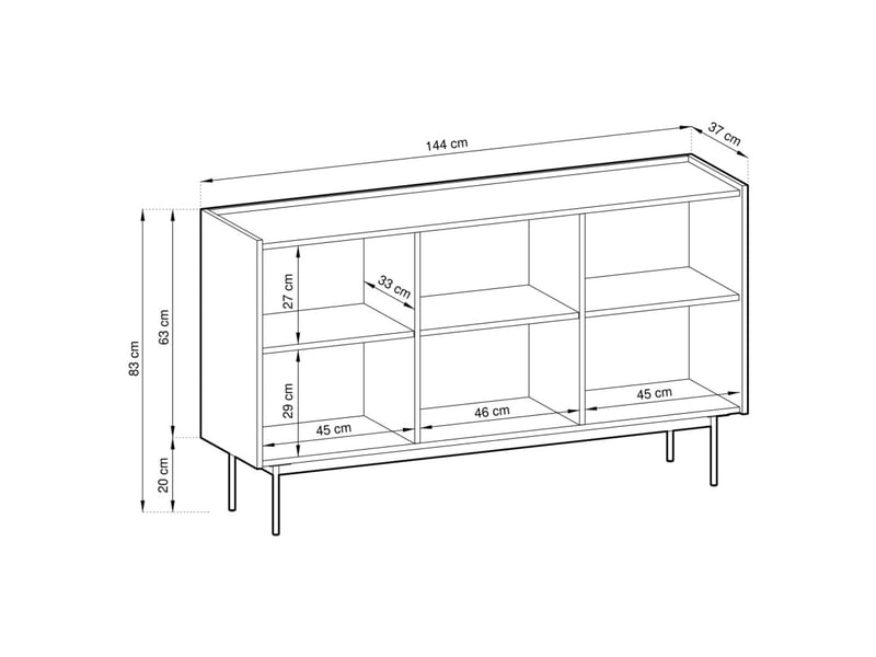Vivaro - buffet 3 portes bois - Conforama E