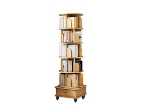 Bibliotheque coloris bois clair 5 étagère(s) WISHDOR - 46 cm x 173 cm