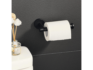 Porte-papier toilette-porte papier toilette mural porte papier toilette en acier inoxydable 304 finition polie, noir