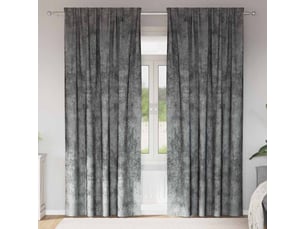 Lot de 2 rideaux en velours, rideaux de fenêtre gris 245 x 140 cm velours cf44208