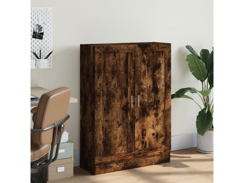  Bibliothèque, étagère de rangement chêne fumé 82,5x30,5x115 cm bois d'ingénierie  - Conforama C