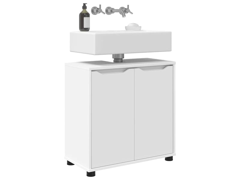  Armoire de lavabo de salle de bain blanc 60x30x60 cm  - Conforama C