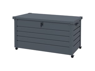 Coffre de jardin 311 l en acier galvanisé gris foncé 120 x 62 x 66 cm
