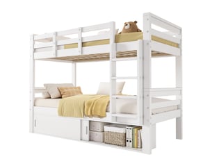 Lit superposé 2x90x200 cm <strong></strong>  <strong></strong> coloris blanc