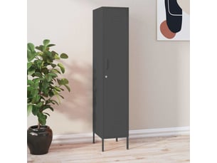 Armoire à casier, rangement de bureau anthracite 35x46x180 cm acier