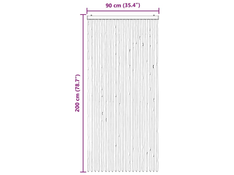 Rideau anti-insectes, moustiquaire en chenille gris clair et blanc cf43440 - Conforama E