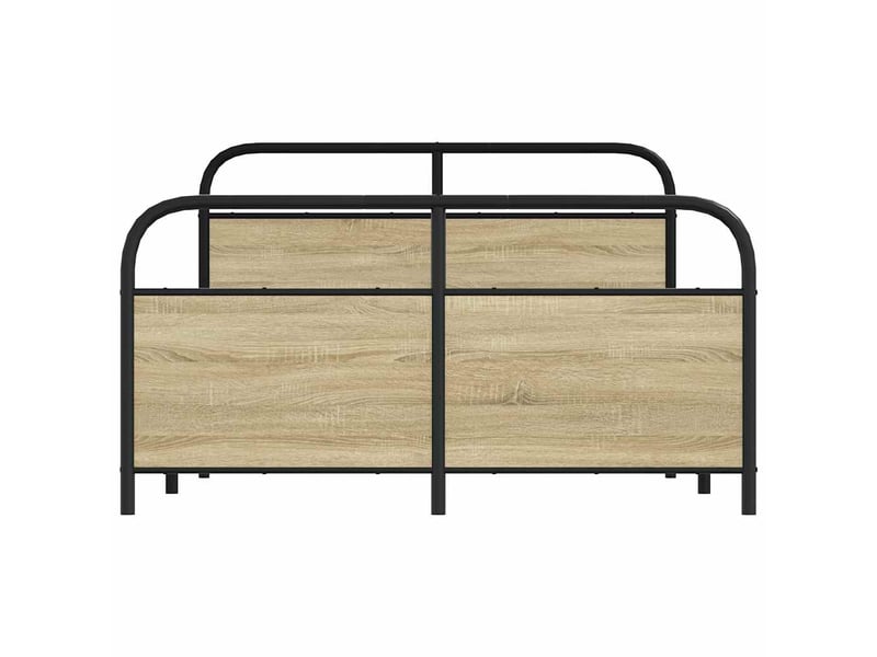  Cadre de lit sans matelas 120x190 cm cm chêne sonoma  - Conforama D