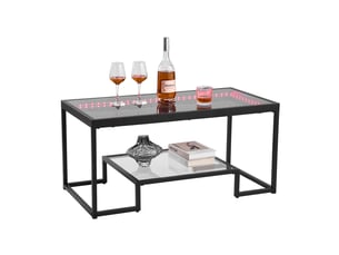 Table basse rectangulaire coloris noir VEVOR ZH630 - 51 cmx100 cm