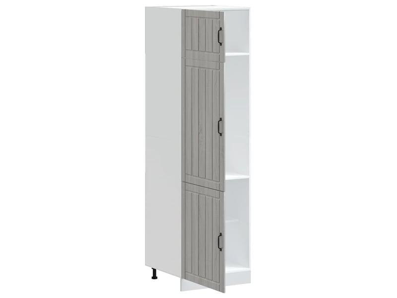 Meuble de rangement, armoire de cuisine lucca sonoma gris bois d'ingénierie - Conforama D