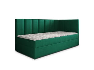 Lit avec rangement 90x200 cm <strong>MASSENO</strong>  <strong></strong> coloris vert