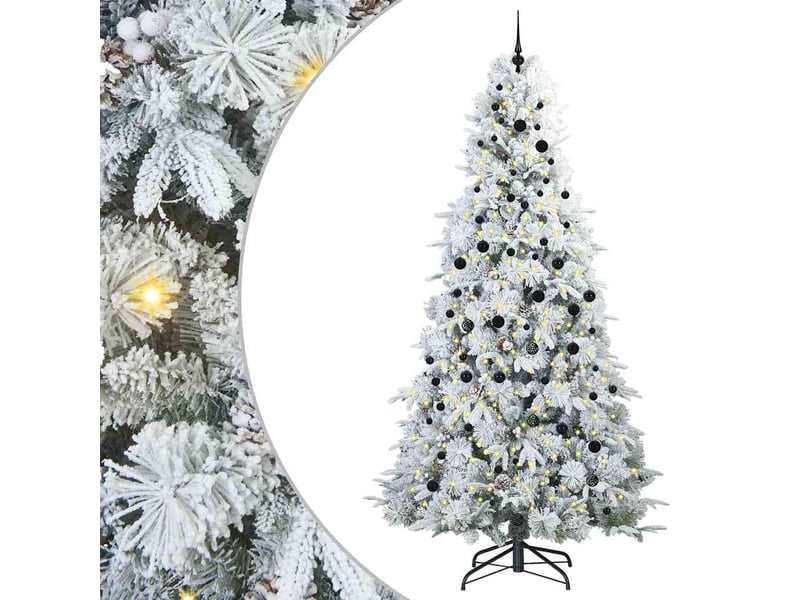  Sapin de noël, arbre de noël artificiel à branches articulées blanc 240 cm shl2144  - Conforama A