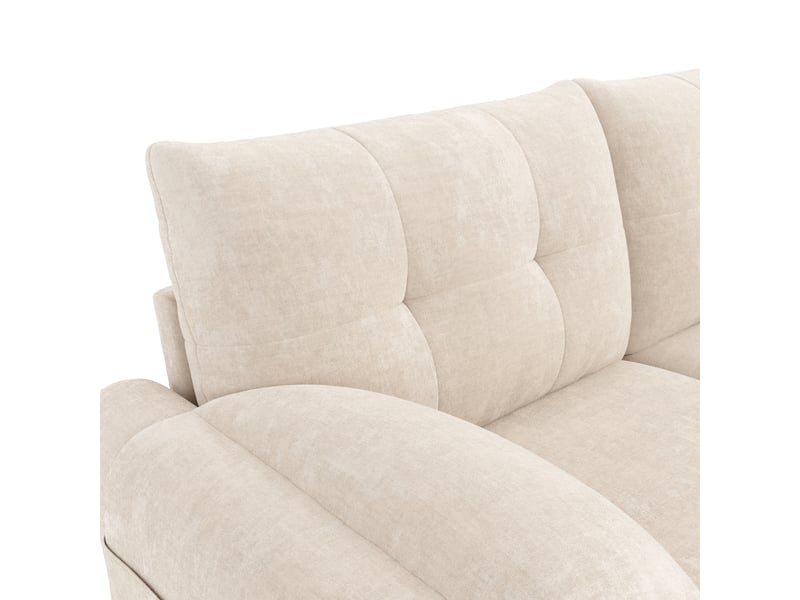  Canapé 2 places en tissu chenille beige 158 x 80 x 88,50 cm N653P9810A - Conforama E
