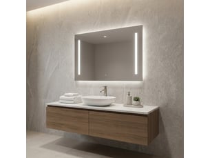 Miroir de salle de bain led tactile réversible lens