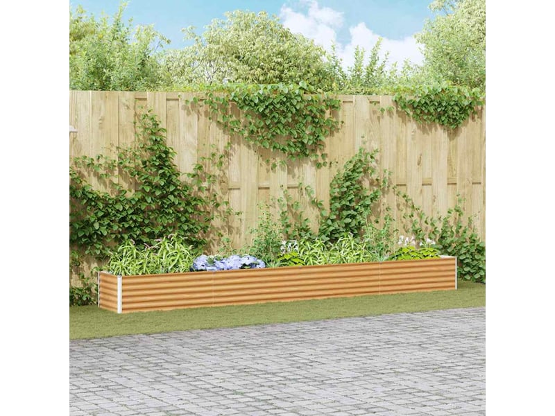 Jardinière - bac à fleurs surélevée marron clair 390 x 50 x 36 cm - Conforama B