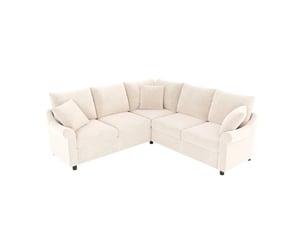 Canapé d'angle droit fixe MODENUIT   5 places Tissu Beige