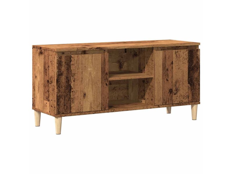  Meuble tv - banc tv - meuble de rangement vieux bois 102x35x50 cm bois d'ingénierie  - Conforama A