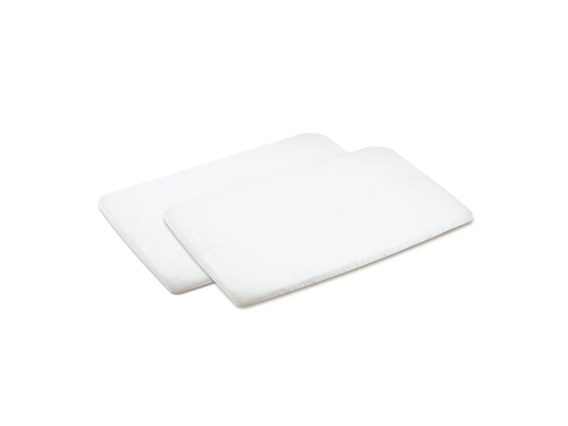  Drap housse nouveau ne swift lot de 2 en coton blanc avec bords elastiques 2606431120 - Conforama A