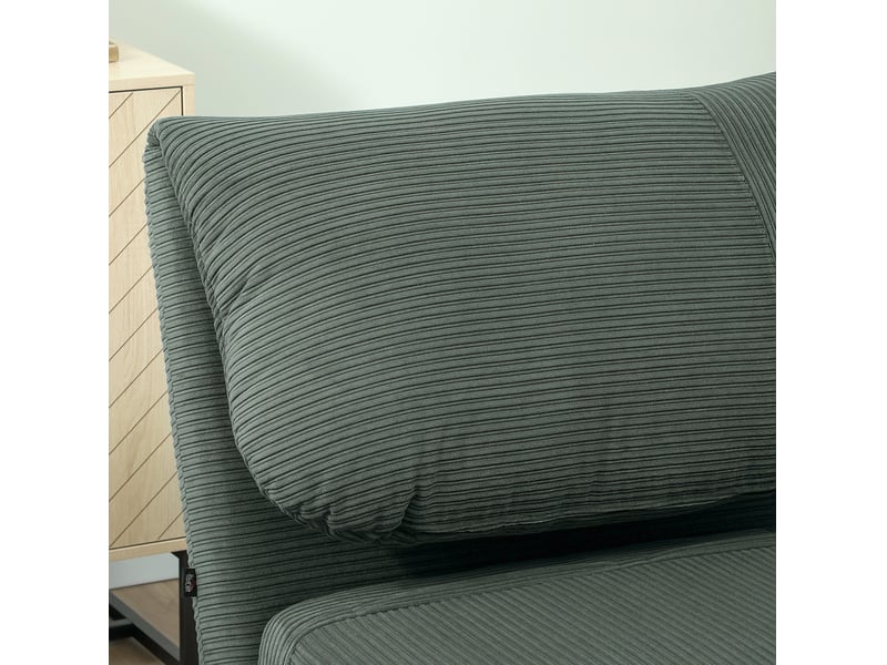  Fauteuil convertible 2 en 1 avec dossier inclinable vert evryae  - Conforama C