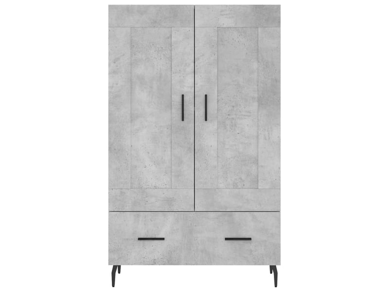  Buffet haut - bahut - meuble de rangement gris béton 69,5x31x115 cm bois d'ingénierie  - Conforama E