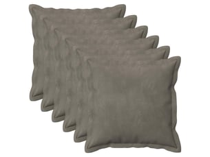 Lot de 6 coussins avec oreiller, coussins décoratifs houten gris clair fløjl cf51250