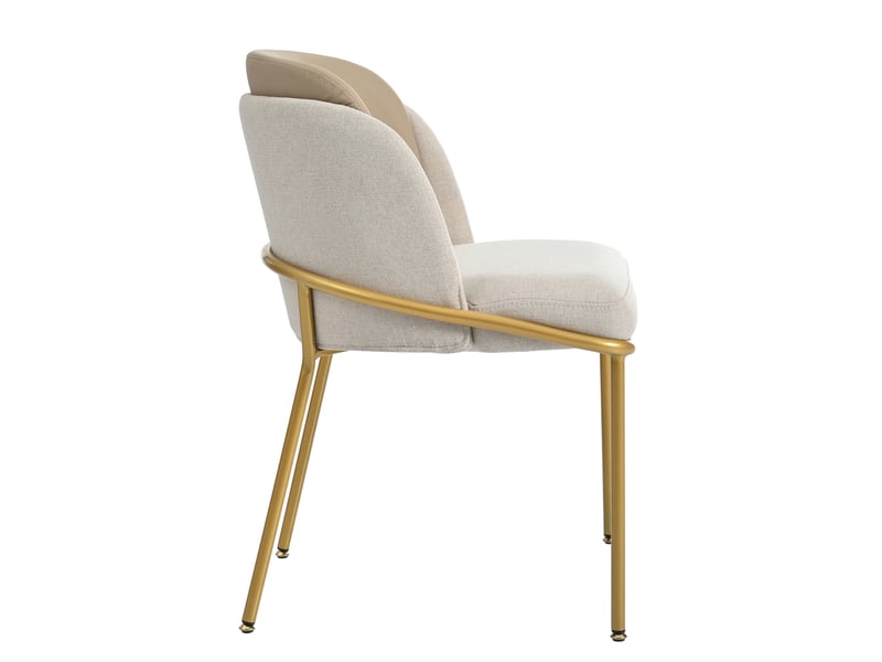  Lot de 6 chaises de salle à manger 55x55x85 cm – beige et kaki – pieds réglables antidérapants stables  - Conforama E