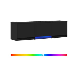 Meuble tv coloris noir 140 cm <strong></strong> <strong></strong>