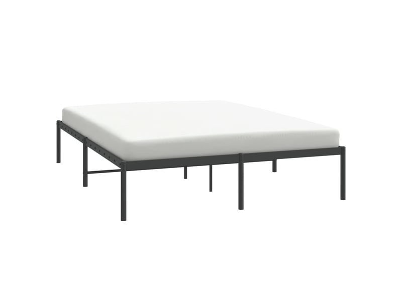 Lit double- lit adulte - cadre de lit métal sans matelas noir 150x200 cm - Conforama C
