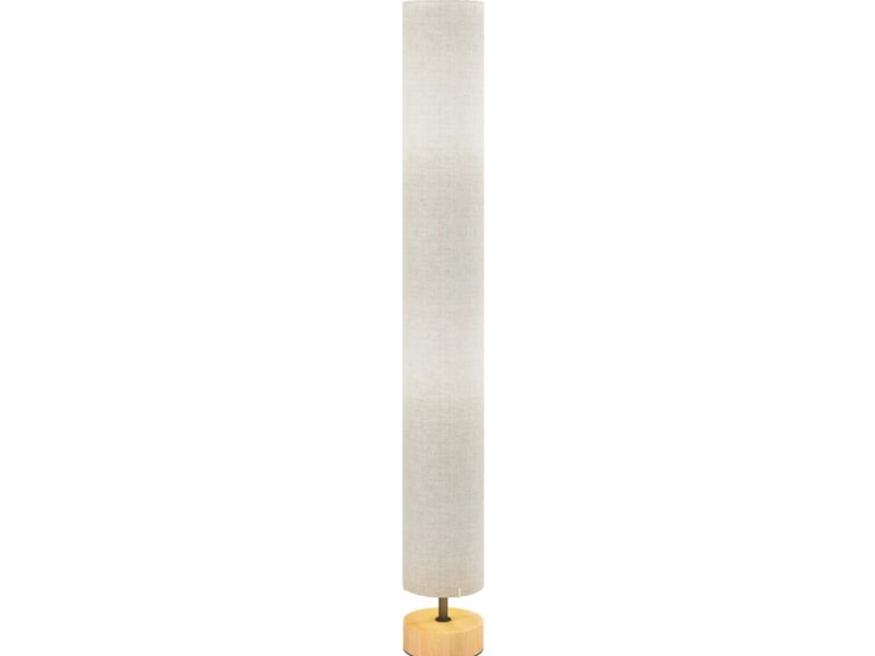  Lampadaire 15x15x120 cm avec interrupteur au pied bois métal gris  - Conforama A