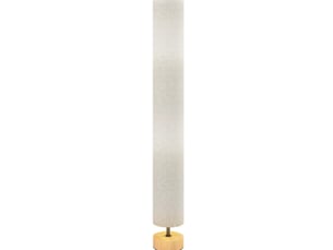 Lampadaire 15x15x120 cm avec interrupteur au pied bois métal gris