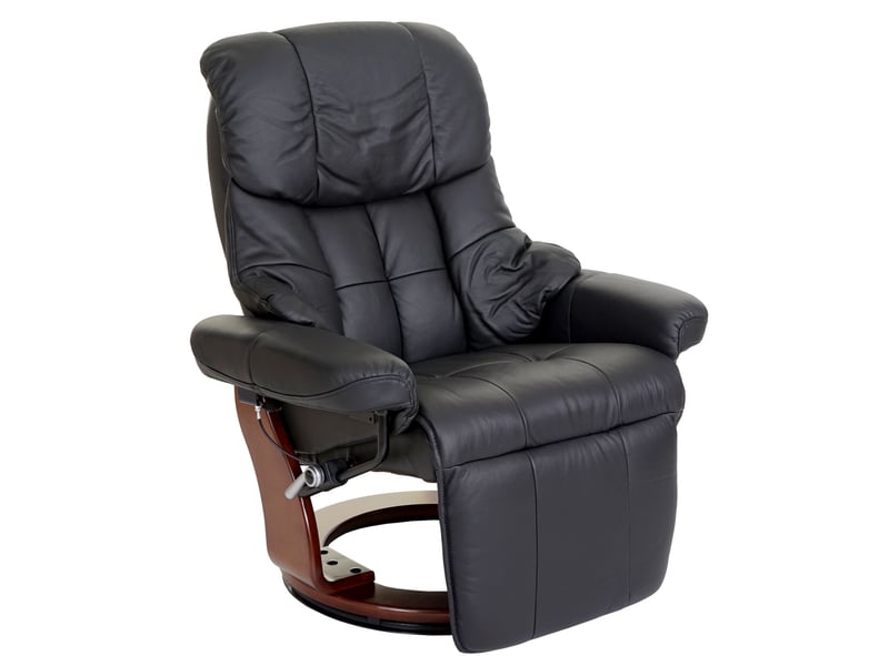  Mca fauteuil relax calgary 2, fauteuil de télévision, cuir, charge 150kg - noir, couleur noix  - Conforama D
