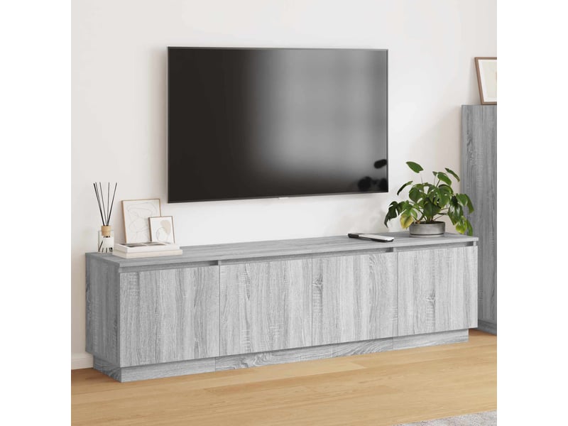  Meuble tv - banc tv - meuble de rangement 180 x 38 x 49 cm gris sonoma bois d'ingénierie  - Conforama B