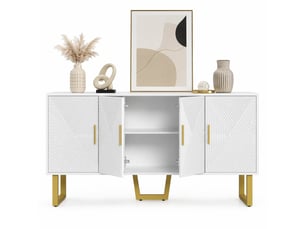 Buffet 4 porte(s)  0 tiroir(s) LPOSPI  - 150 cm coloris blanc 