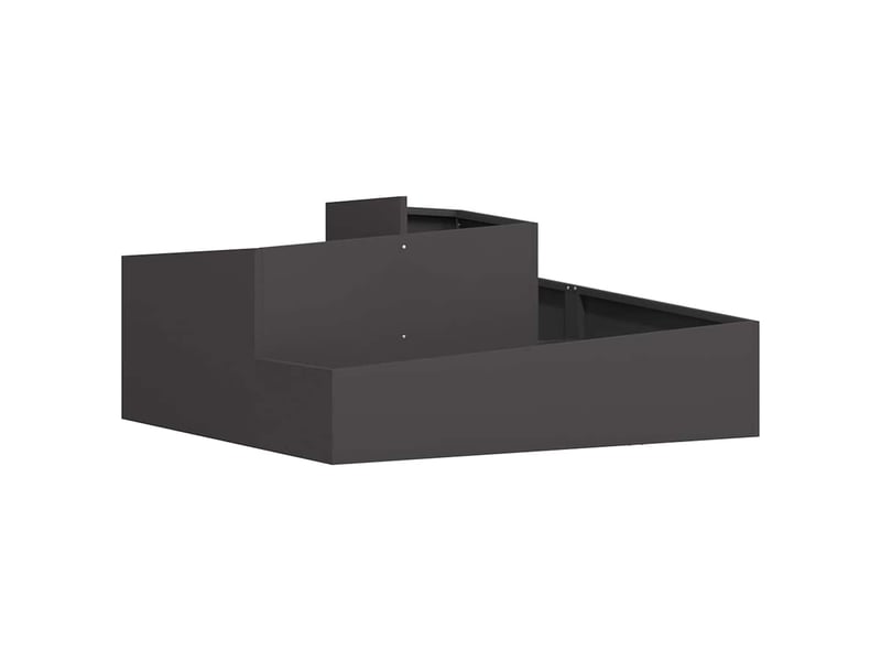  Jardinière - cache-pot de jardin noir 100 x 100 x 50 cm acier laminé à froid  - Conforama A
