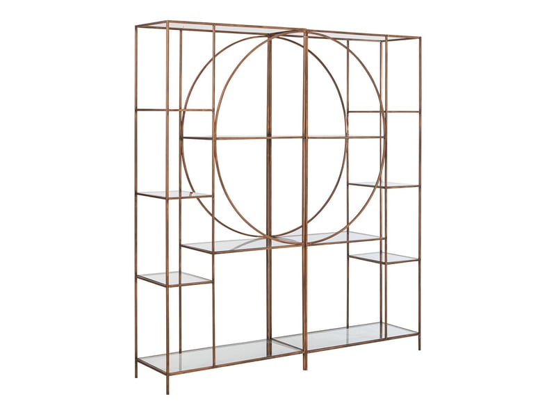  Étagère design en métal dorian 200cm bronze  - Conforama A