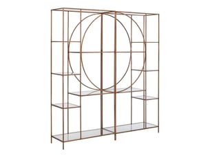 Étagère design en métal dorian 200cm bronze