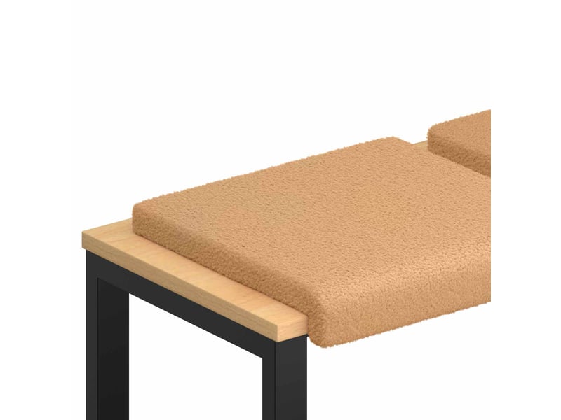  Lot de 4 coussins de banc, coussins d'assise, coussins pour chaisecanapé tissu sherpa beige profondeur 35 cm cf52589  - Conforama A