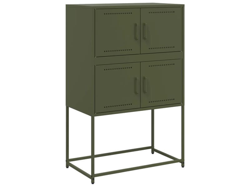  Buffet - bahut - meuble de rangement vert olive 68,5x38,5x107 cm acier  - Conforama A