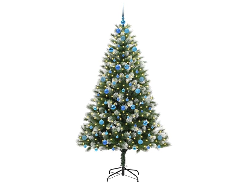  Sapin de noël - arbre de noël artificiel avec neige artificielle 300 led  - Conforama C