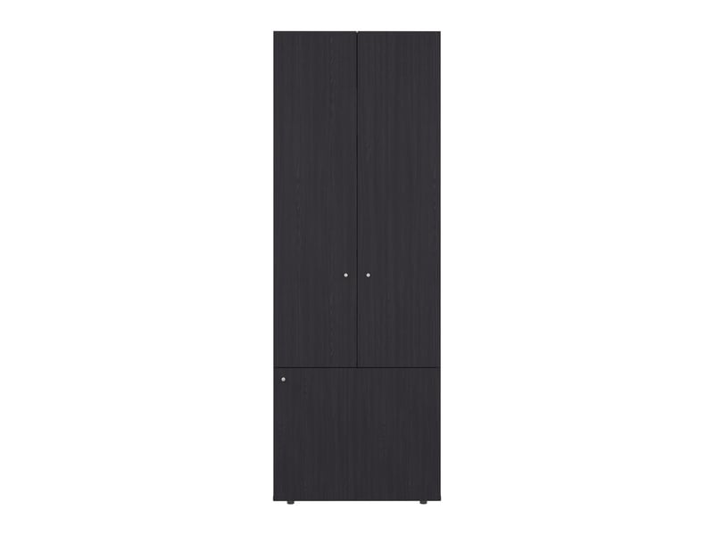  Armoire de 170 cm avec 3 portes et 2 étagères, wengé  - Conforama A