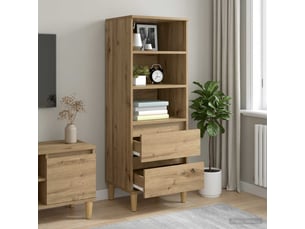 Buffet - haut armoire chêne artisanal 40 x 36 x 110 cm bois d'ingénierie