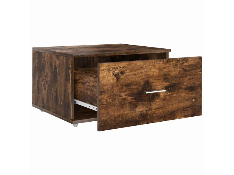  Armoire de rangement bureau, armoire à tiroirs 55 x 45 x 31 cm chêne fumé  - Conforama E