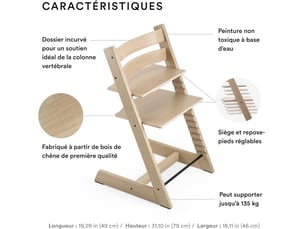 Chaise tripp trapp® chêne chêne naturel