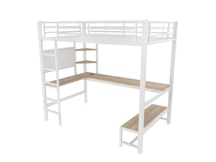 Lit mezzanine 90x200 cm SOGEU coloris blanc