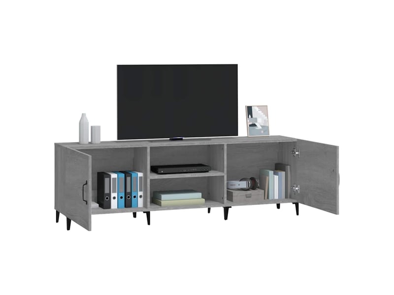  Meuble tv - banc tv - meuble de rangement sonoma gris 150x30x50 cm bois d'ingénierie  - Conforama D