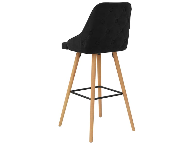  Lot de 2 tabouret de bar, chaise de bar noir velours shl34311  - Conforama E