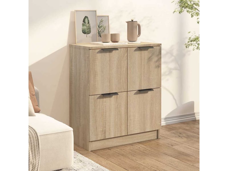  Buffet - bahut - meuble de rangement chêne sonoma 60x30x70 cm bois d'ingénierie  - Conforama C