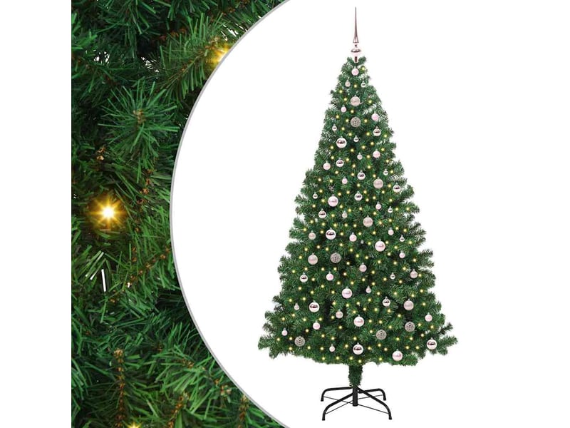  Sapin de noël - arbre de noël artificiel vert 240 cm pvc, acier et plastique  - Conforama A