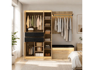 Armoire ARVELLA coloris naturel largeur 47 cm