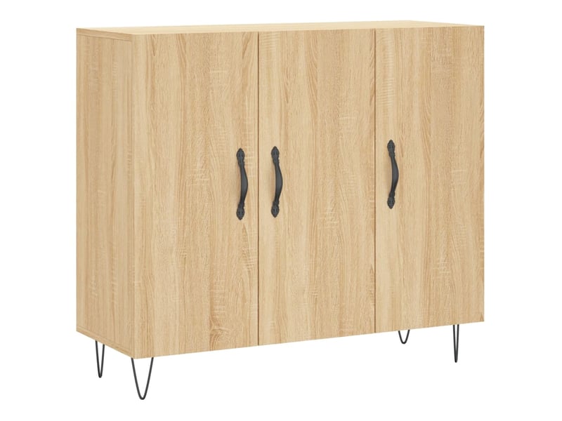  Buffet - bahut - meuble de rangement chêne sonoma 90x34x80 cm bois d'ingénierie  - Conforama A
