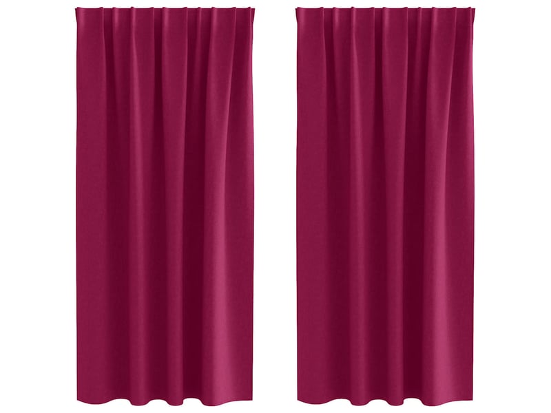  Lot de 2 rideaux occultants, rideaux black-out avec anneaux bordeaux 175 x 140 cm cf44611  - Conforama A
